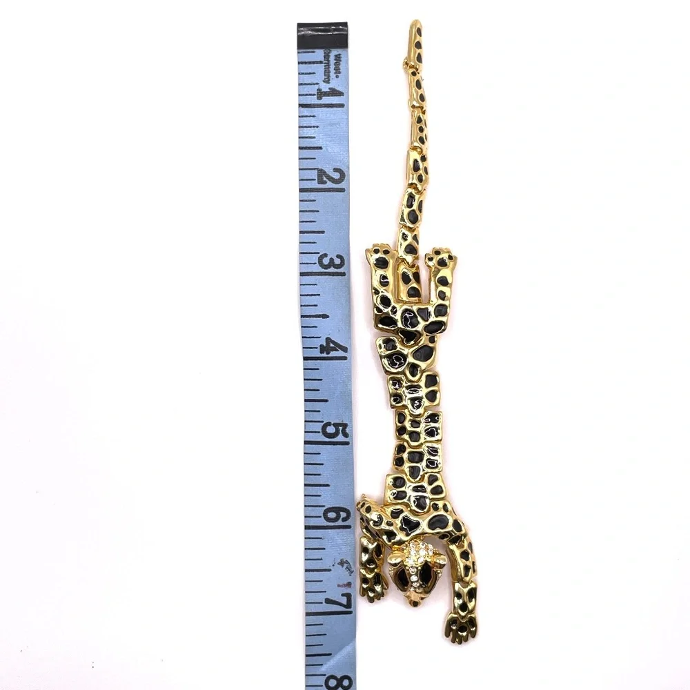 Vintage Leopard Shoulder Brooch 7 1/2